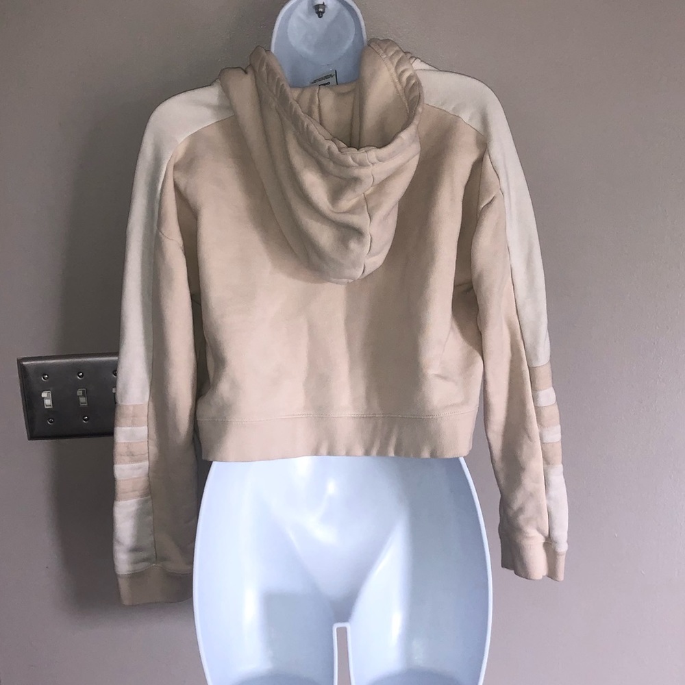 ADIDAS Neutral tan crop hoodie Sz. XS - Picture 8 of 8